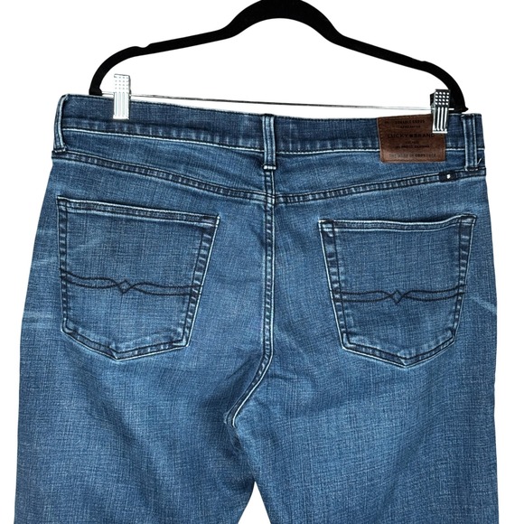 Lucky Brand Mens 36x30 363 Straight Leg Jeans Medium Wash Denim - Picture 6 of 16